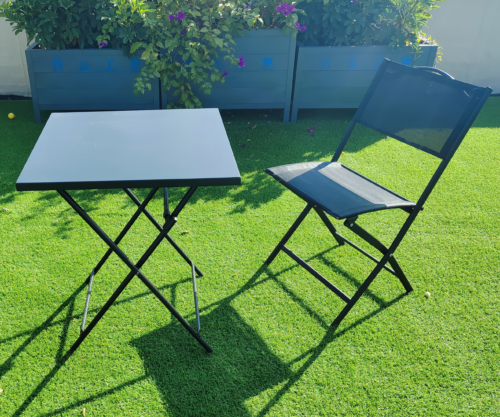 Steel plate folding table