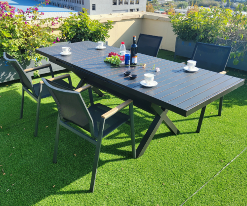 Alu slat auto extendable table
