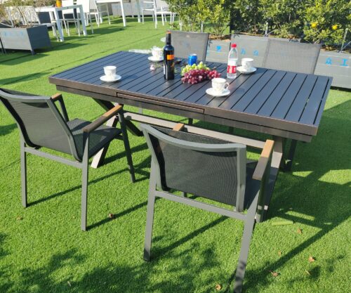 Alu slat auto extendable table