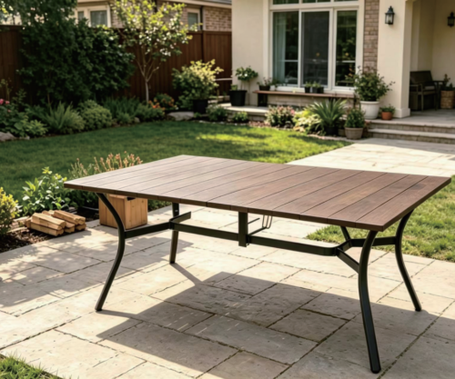 Steel paired table
