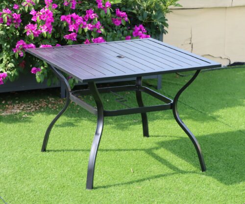 Steel square table