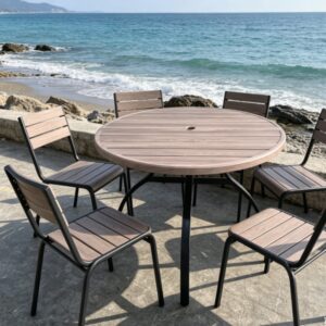 Steel splicing round table with heat-transfer