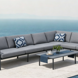 Aluminum sofa set of four pieces