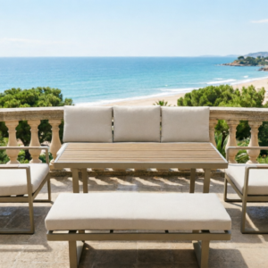 KD Aluminum Single-seater Sofa with Cushions