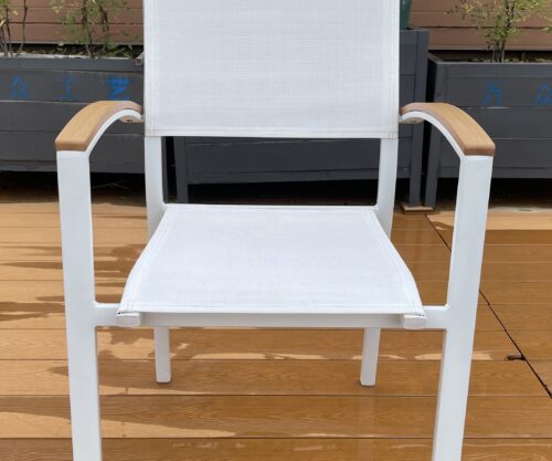 Alu textilene armchair white