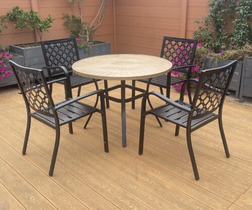Steel Painted Sunflower Table