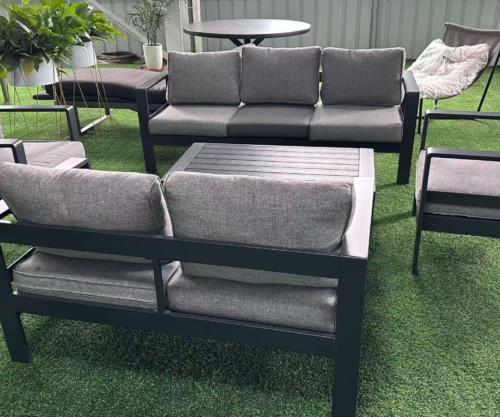 Steel and aluminum sofa set ( 5 pcs)