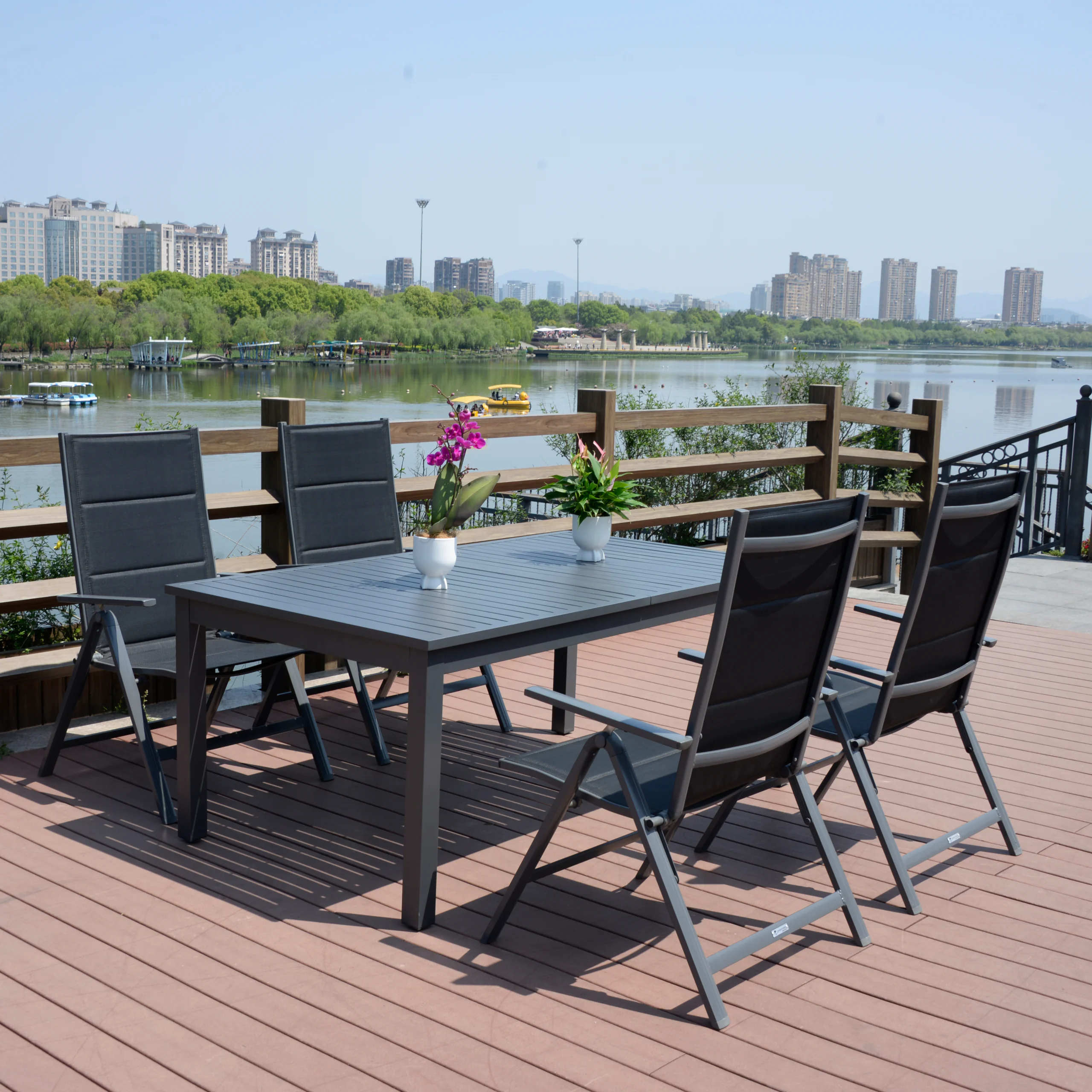 Alu slat extendable table (Butterfly flips) - 图片 3
