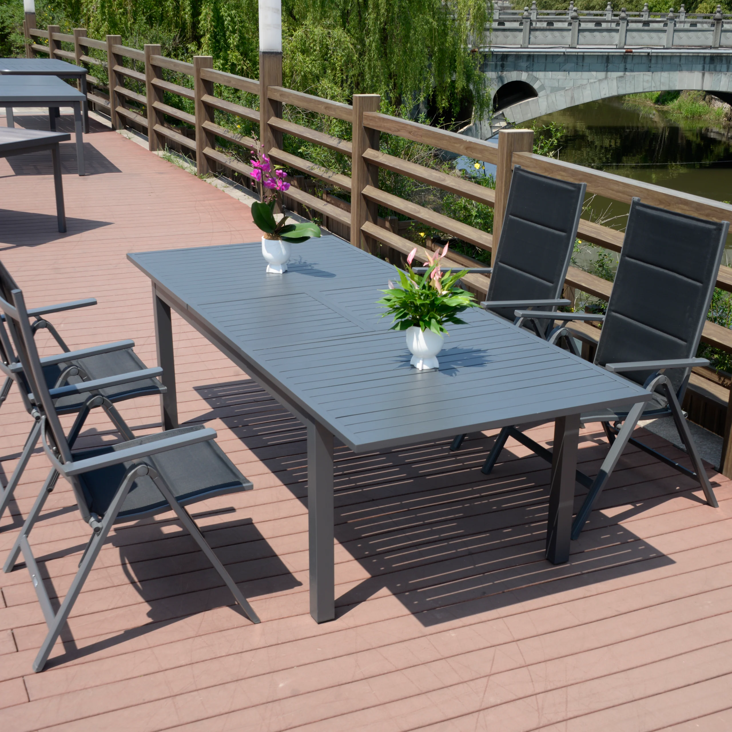 Alu slat extendable table (Butterfly flips) - 图片 2