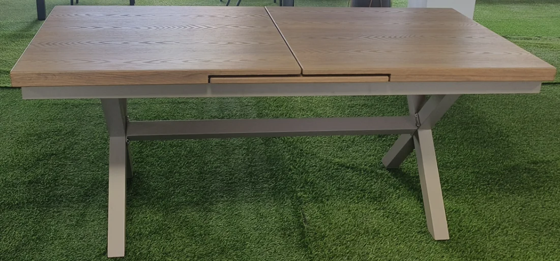 Alu plate wood grain auto extendable table - 图片 2