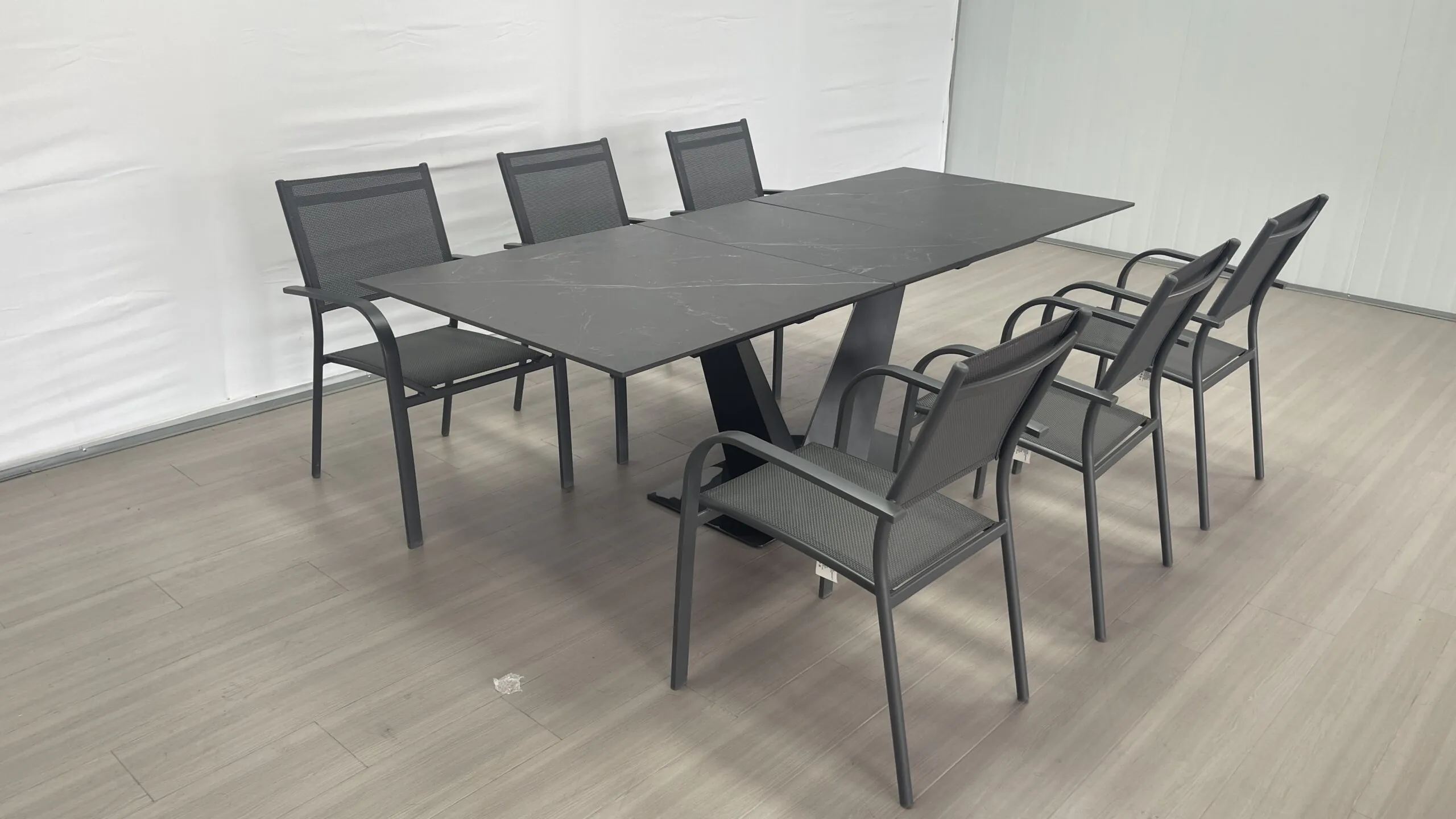 Sintered stone top steel extendable table - 图片 4